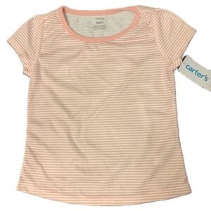 CARTER’S Pink and White Striped Tee 5T NWT